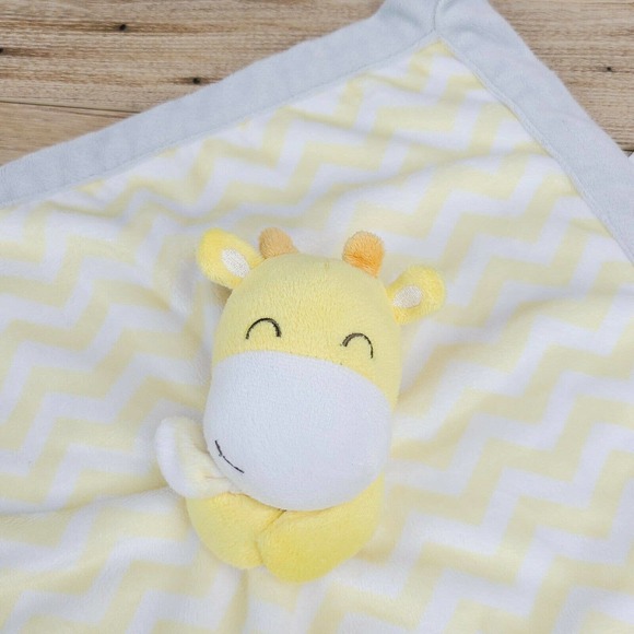 Carters COW Baby Lovey Security Blanket Yellow Soft Plush Toy - Picture 2 of 5